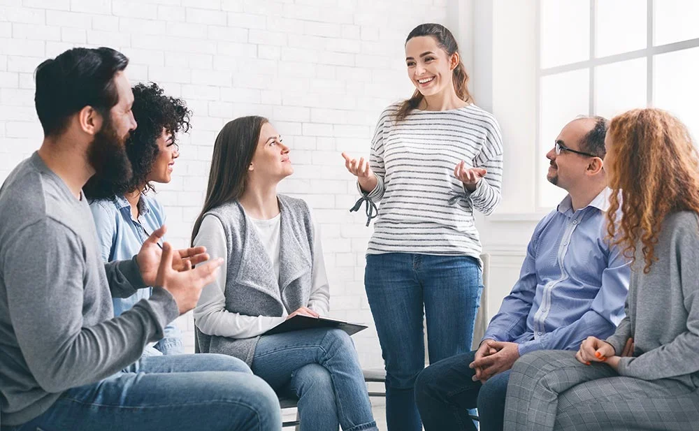 PHP group therapy session in a structured outpatient setting