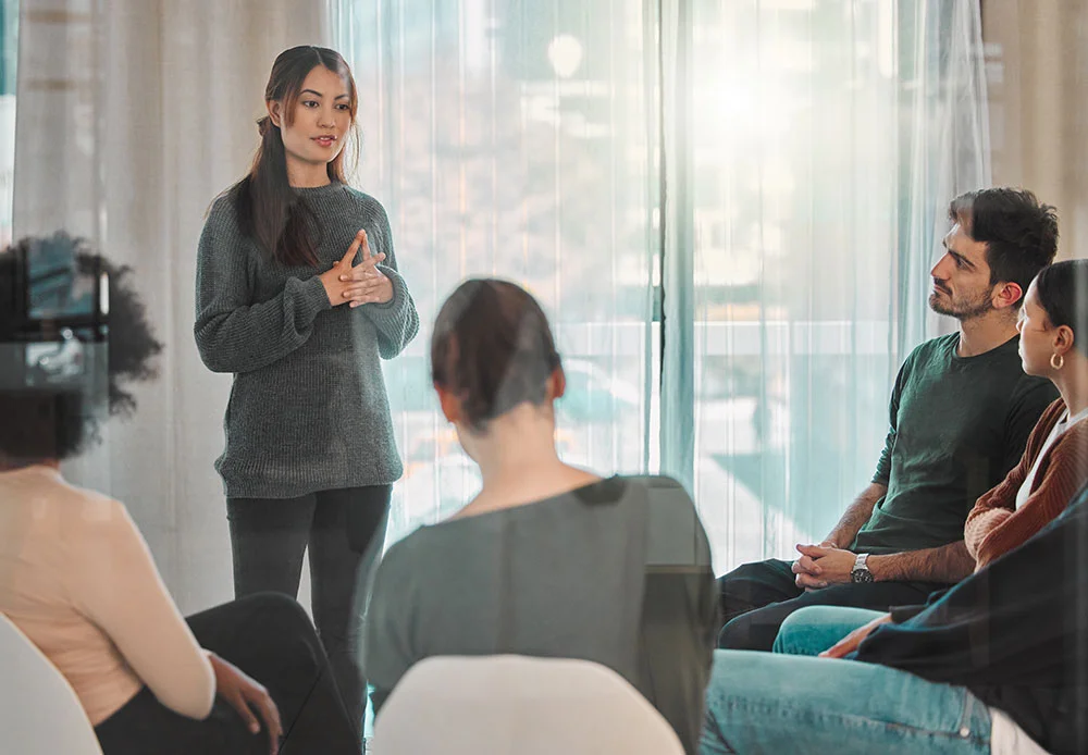 Supportive group therapy sessions in outpatient rehab in Massachusetts