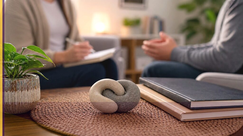 Full-time outpatient day treatment planning session with counselor